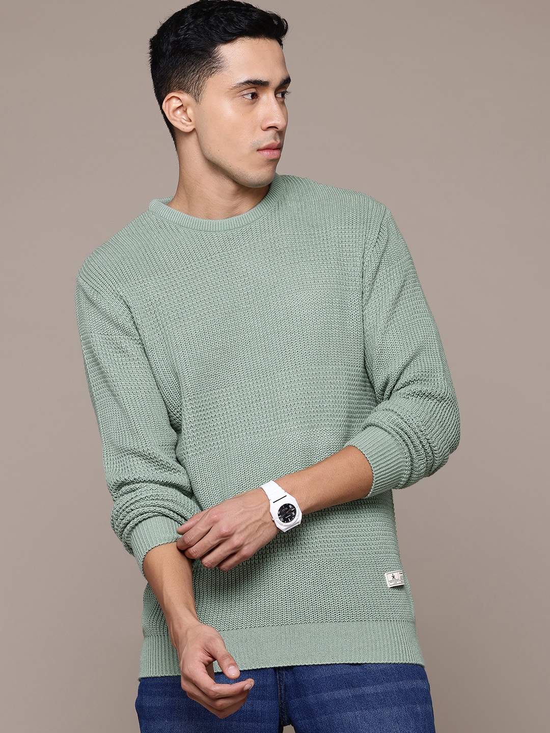 

The Roadster Lifestyle Co. Round Neck Pullover, Green