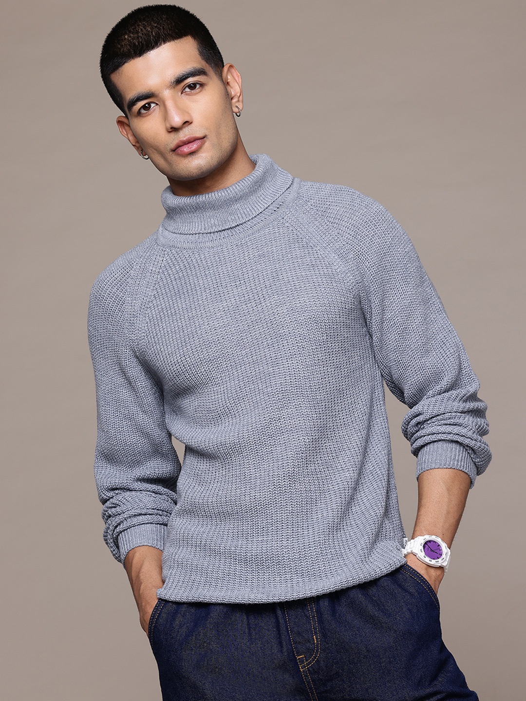 

The Roadster Lifestyle Co. Cable Knit Acrylic Pullover, Blue
