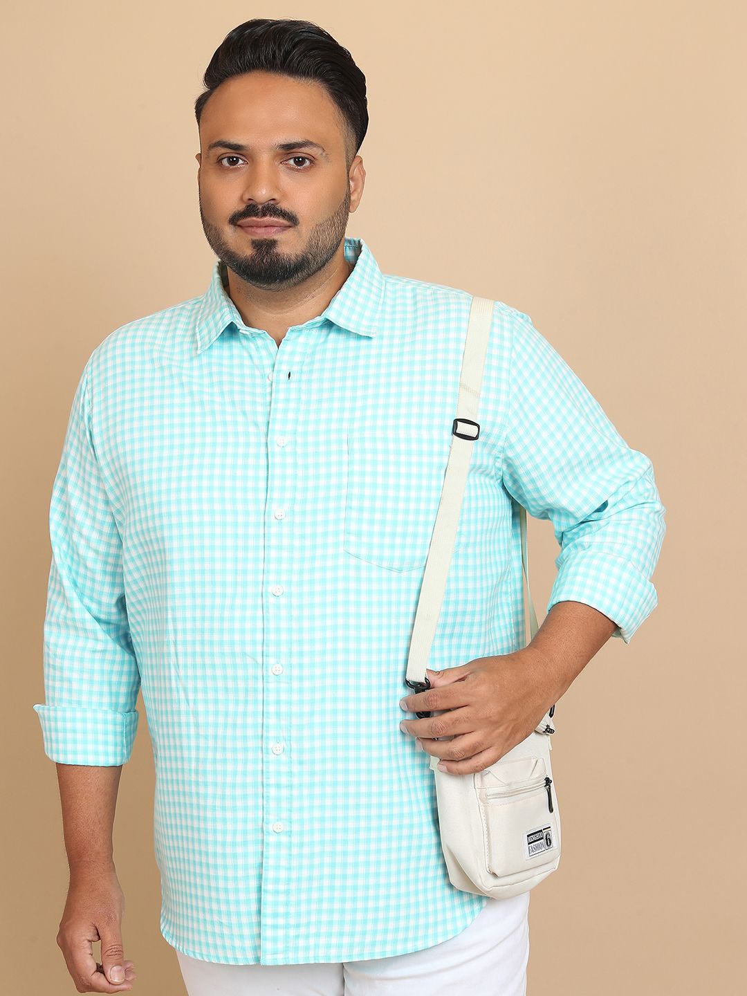 

Xtra Ordinary By HIGHLANDER Men Plus Size Regular Fit Casual Shirt, White