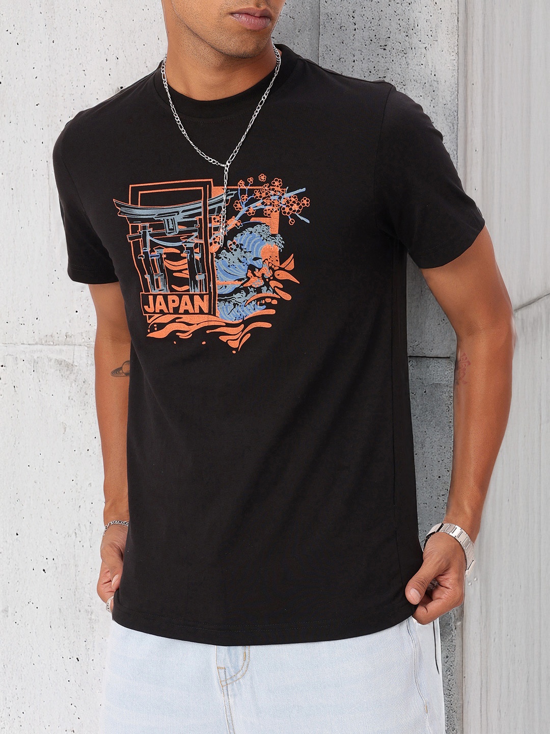 

Kook N Keech Unique Grunge Graphic Printed T-shirt, Black