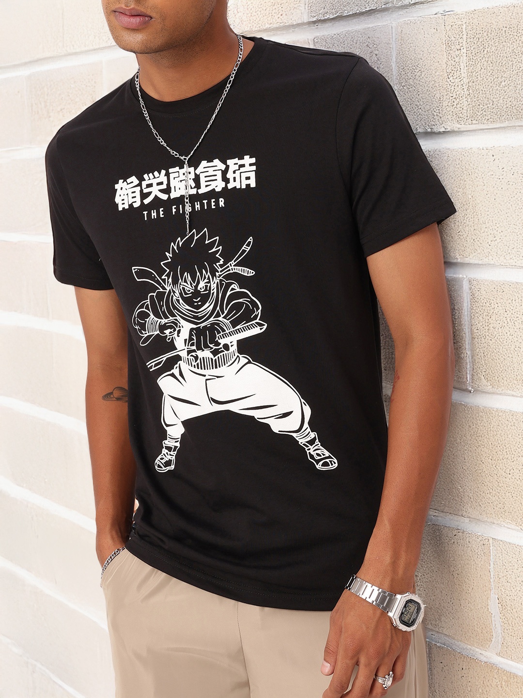 

Kook N Keech Street Grunge Graphic Printed T-shirt, Black