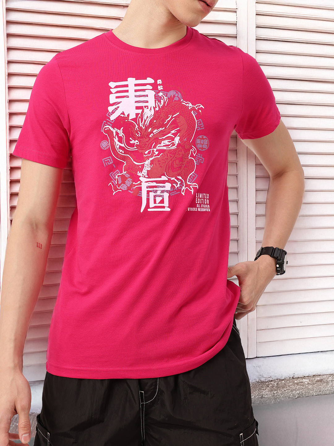

Kook N Keech Urban Core Printed Casual T-shirt, Pink