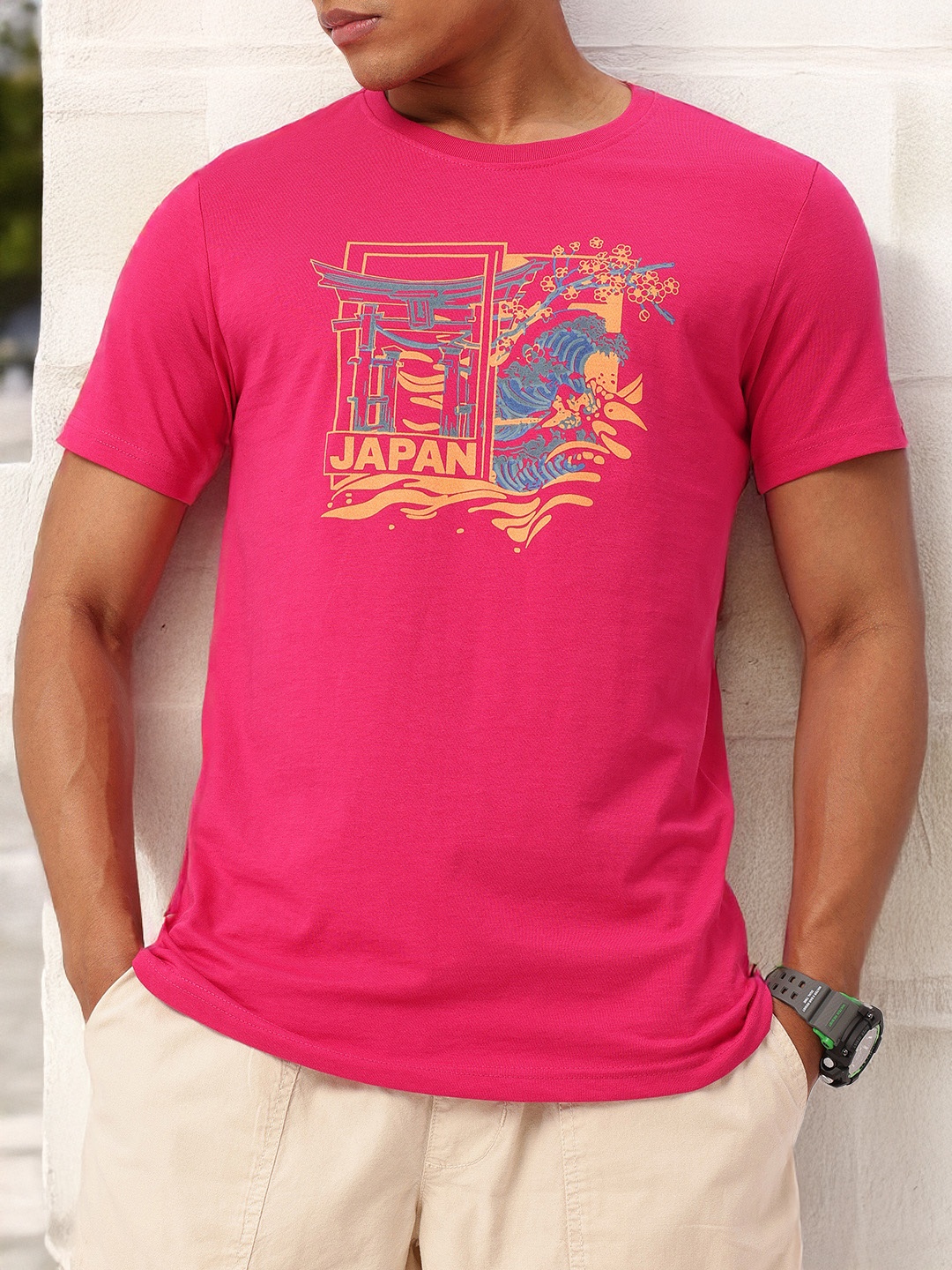 

Kook N Keech City Scene Printed Casual T-shirt, Pink
