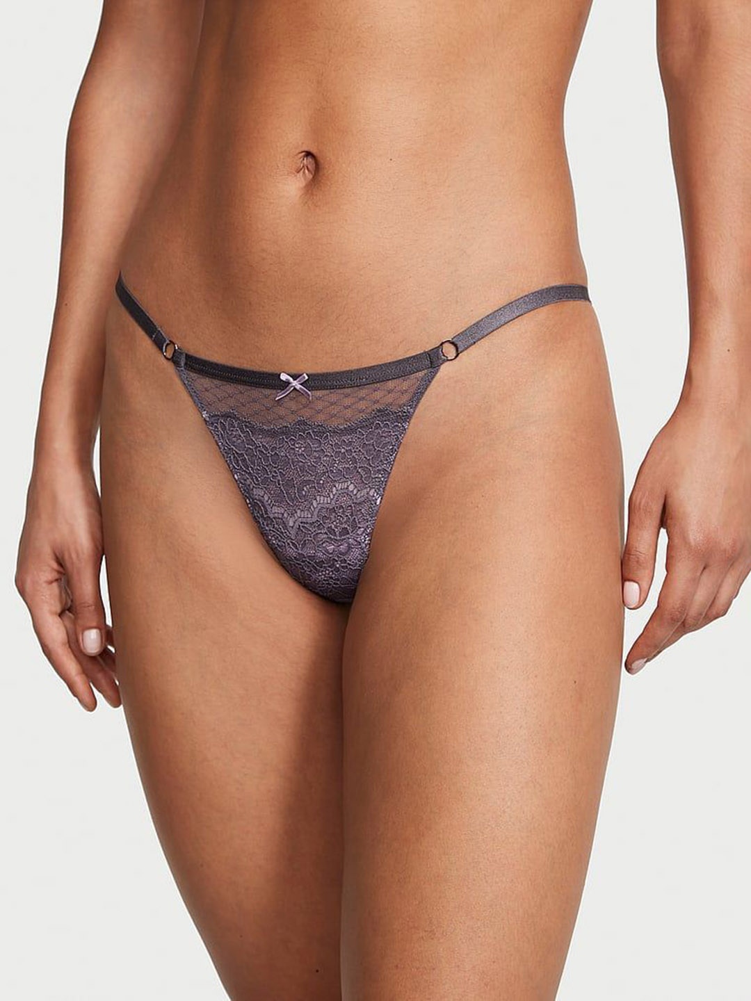 

Victoria's Secret Self-Design Thong Briefs 1123764465MK, Grey