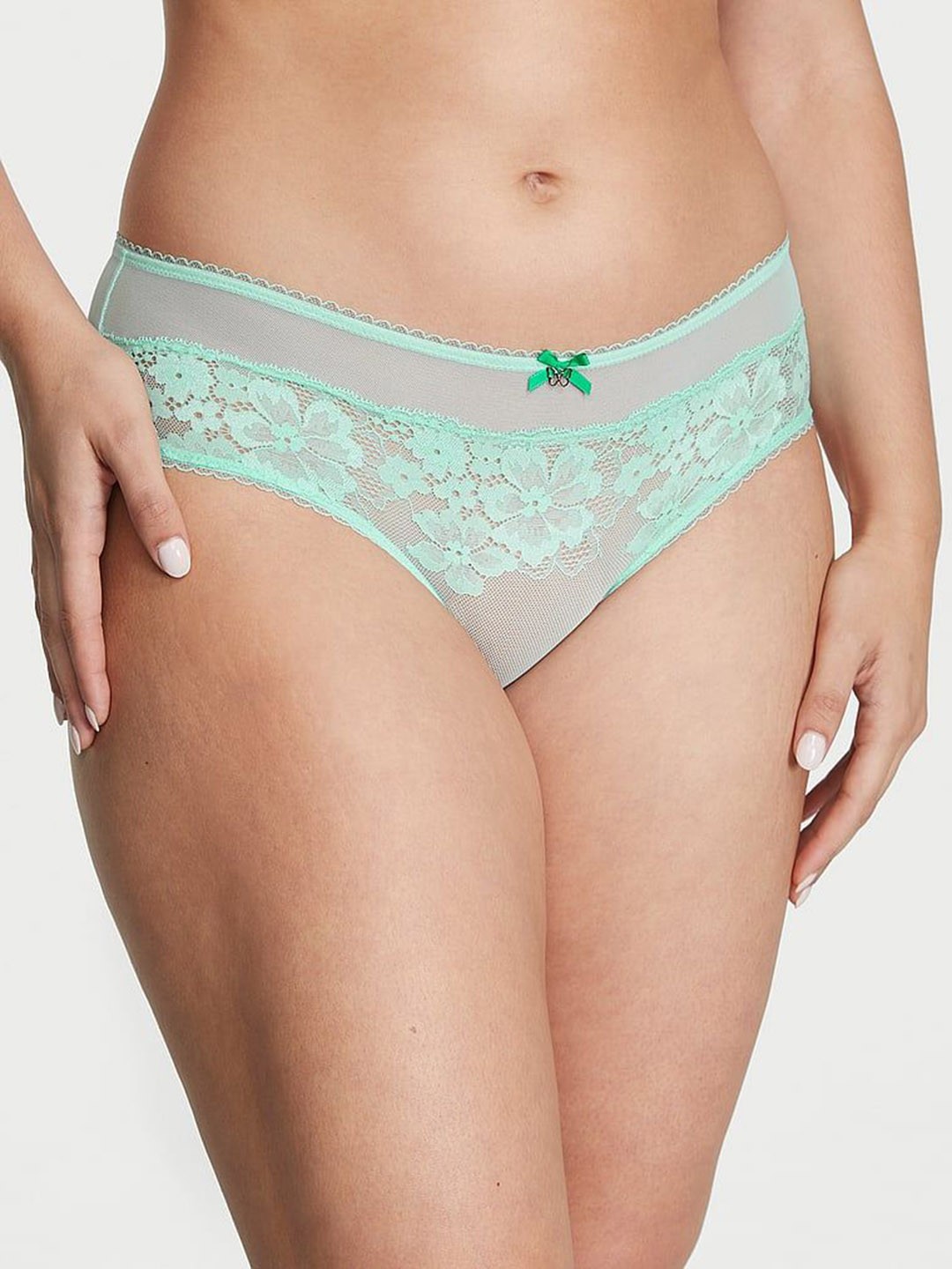 

Victoria's Secret Laced Low-Rise Hipster Briefs - 1122261149K6, Green