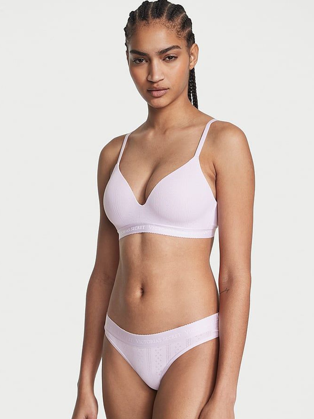 

Victoria's Secret Printed Thong Briefs 1121466708P7, Purple