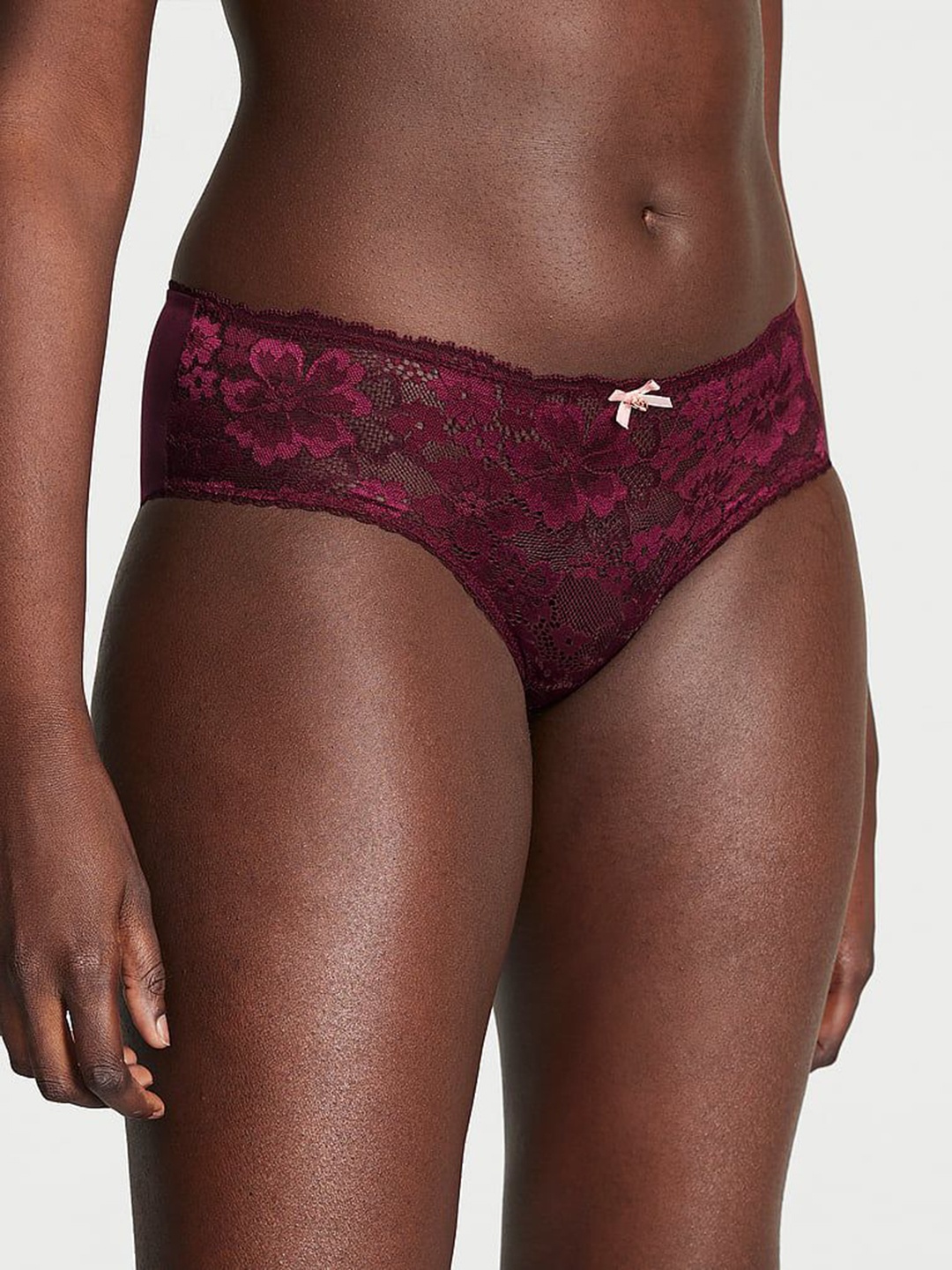 

Victoria's Secret Body By Victoria Lace-Front Hiphuggerd Brief- 1122064028P7, Purple