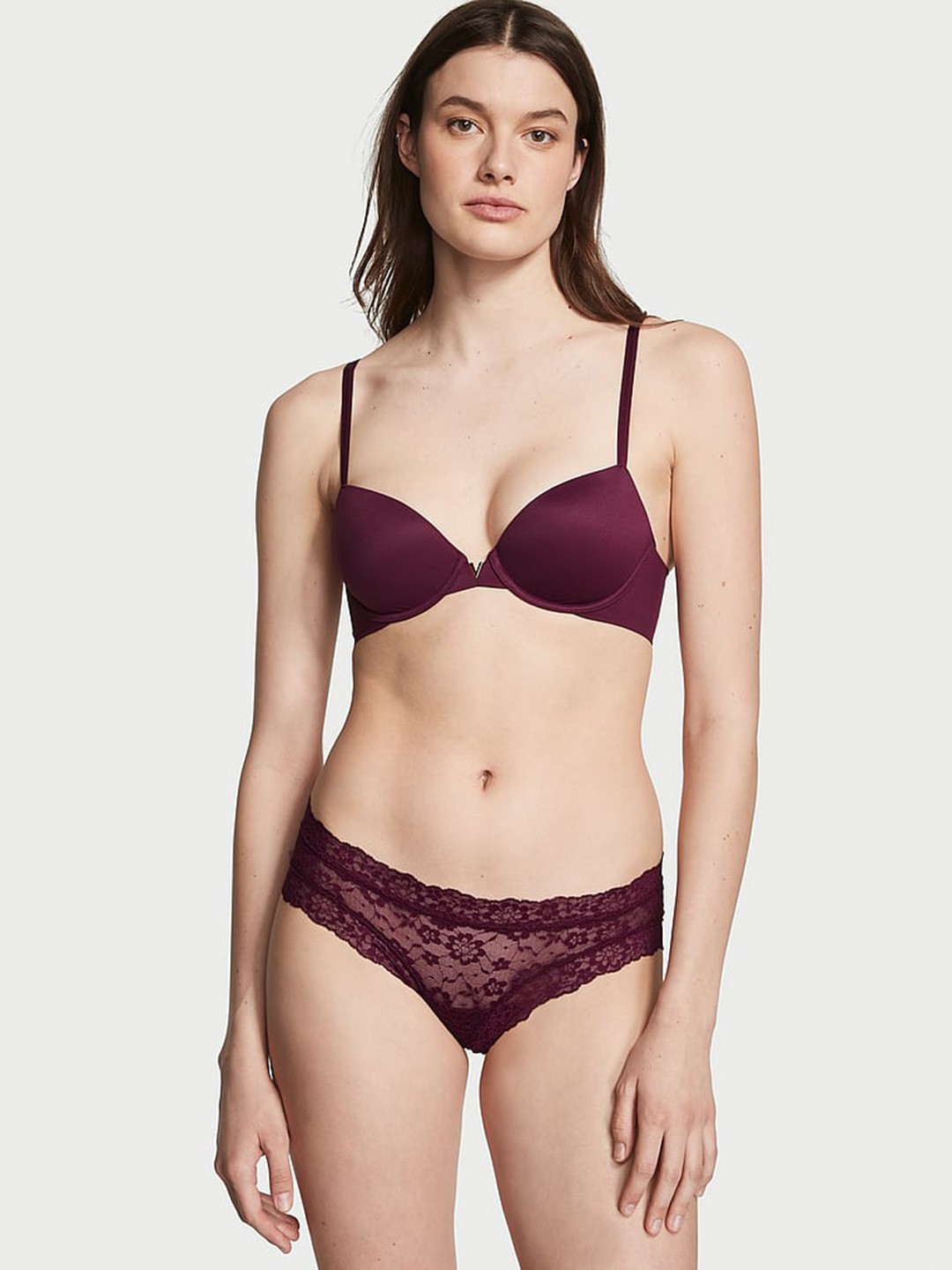 

Victoria's Secret Anti Microbial Lace Basic Brief-1121832028P7, Red