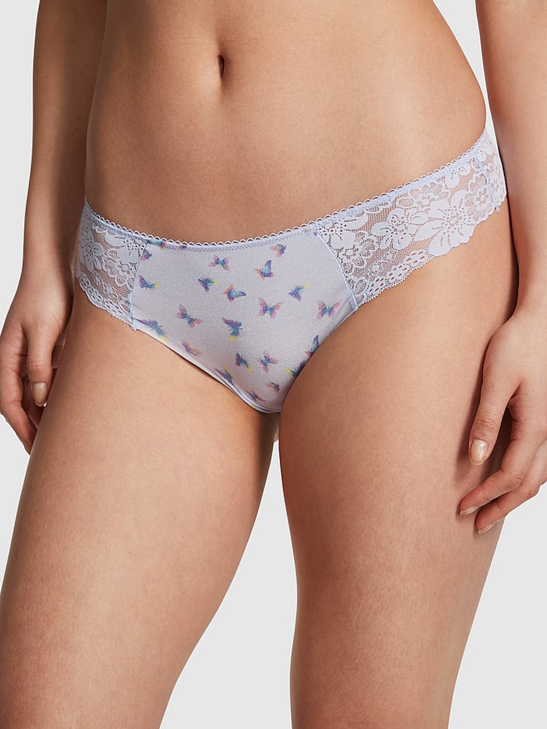 

Victoria's Secret Lace Thong Briefs 112467196CGA, Blue