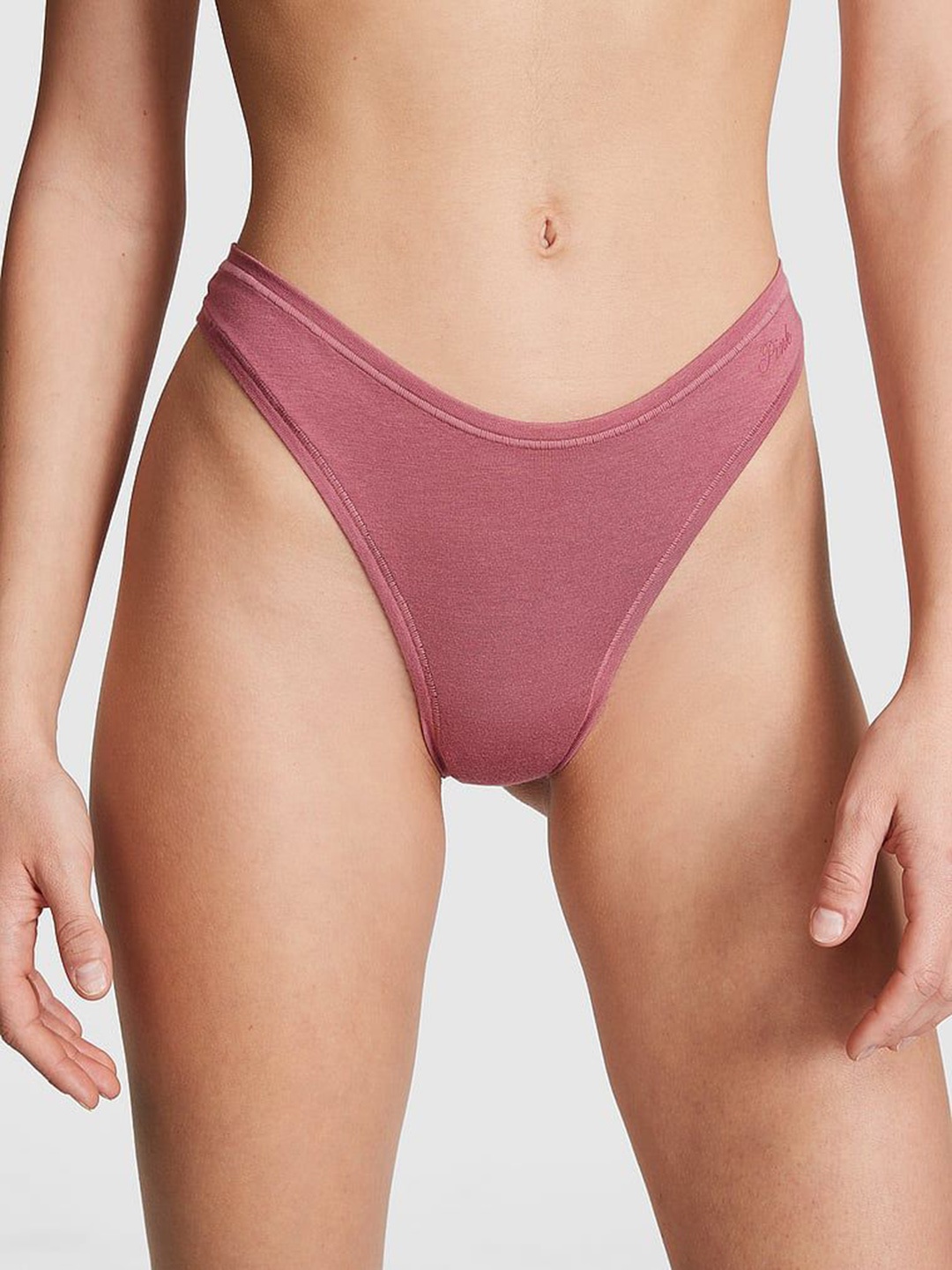 

Victoria's Secret Seamless Low-Rise Thongs Briefs 1124121816P6, Pink
