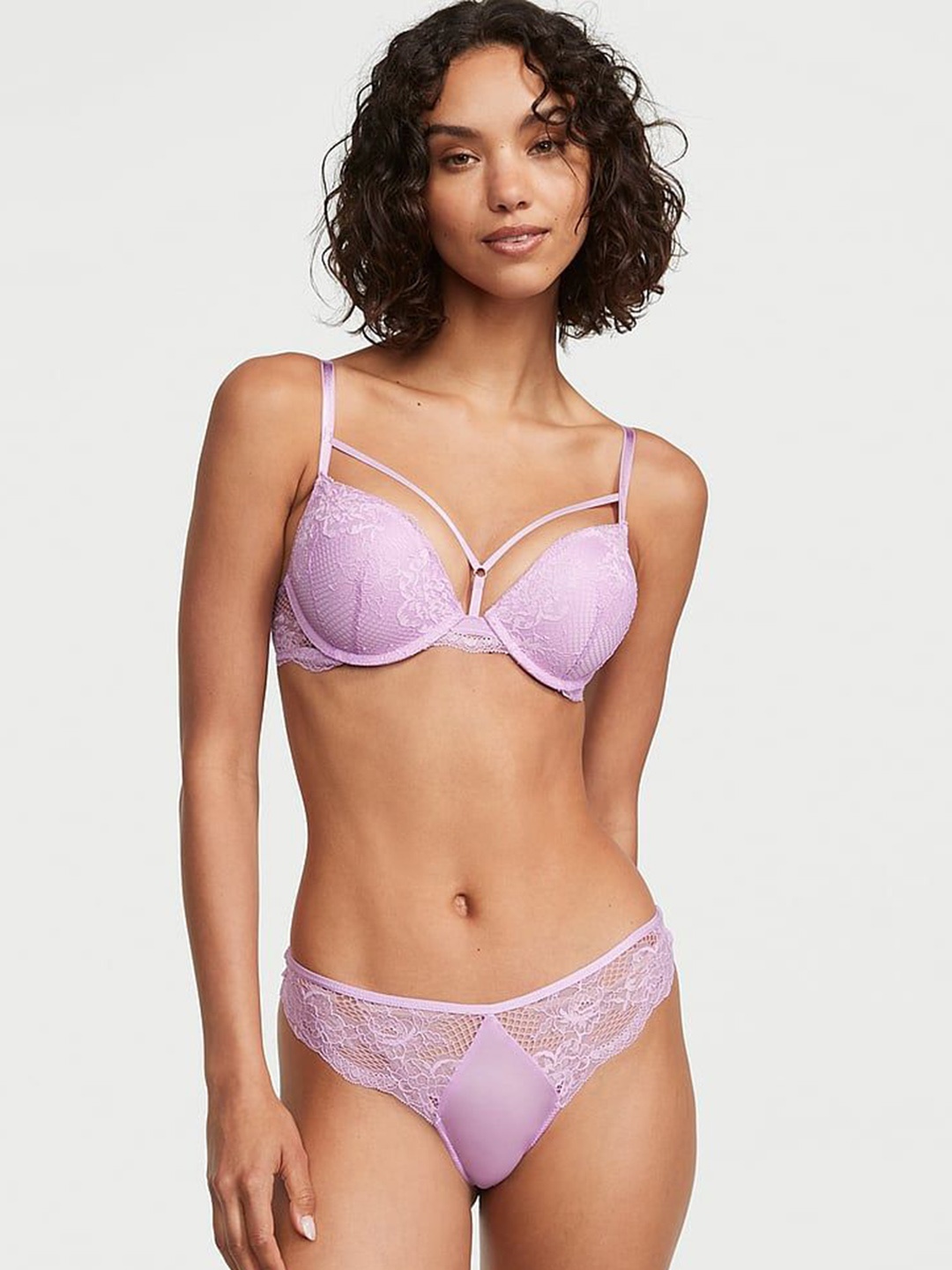 

Victoria's Secret Thong Lace Brief 112166090G87, Purple