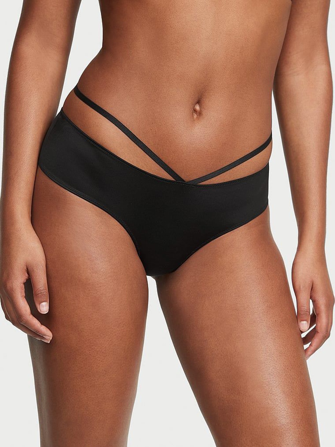 

Victoria's Secret Strappy Hipster Briefs 1122178754A2, Black