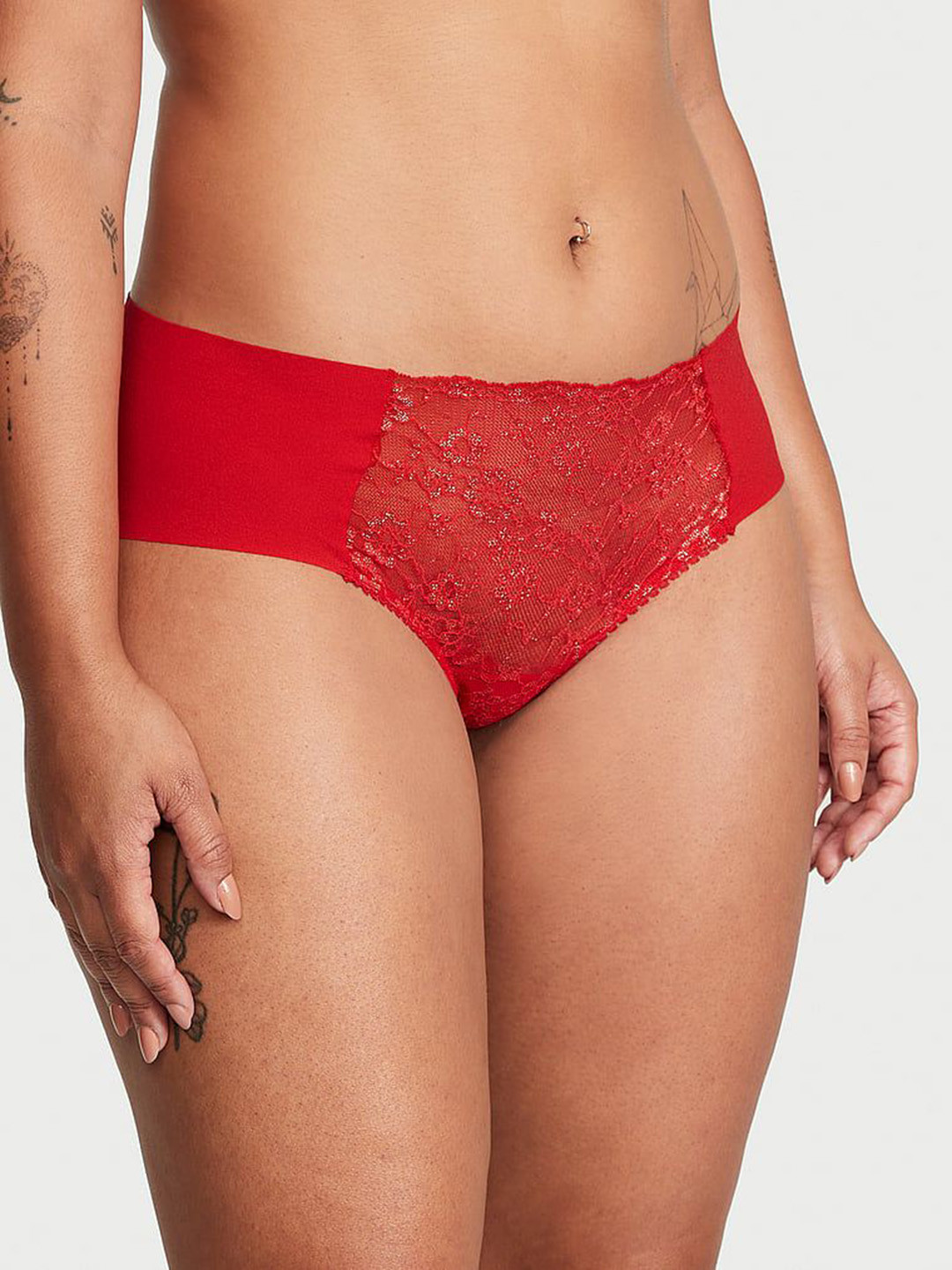 

Victoria's Secret Laced Boy Shorts Briefs 1122895360CS, Red
