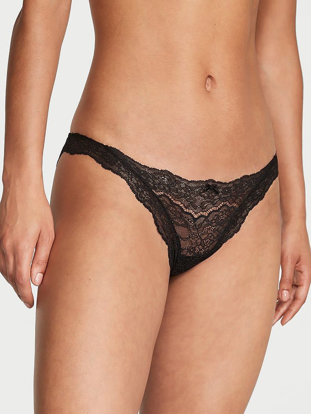 

Victoria's Secret Lace Cheekini Briefs-1121940454A2, Black