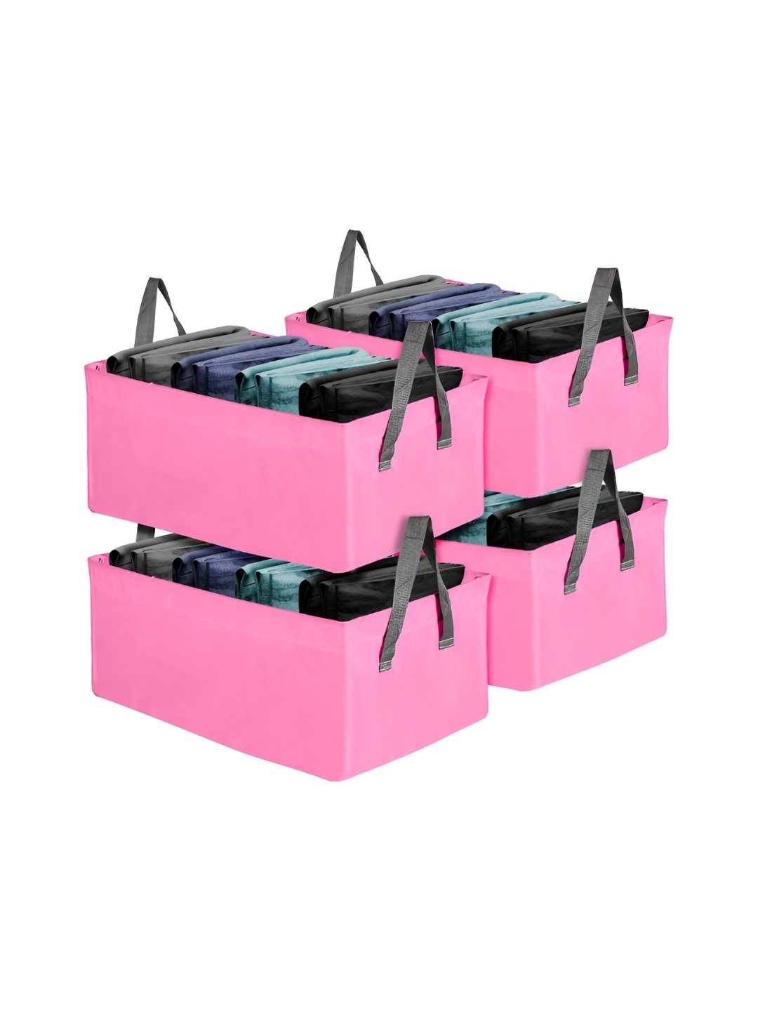 

Kuber Industries Pink 4 Pieces Multi-Utility Organisers