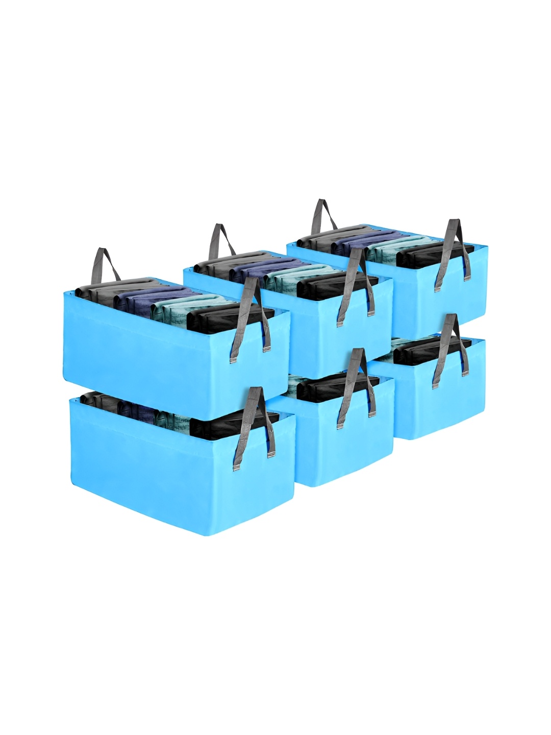 

Kuber Industries Blue 6 Pieces Regular Drawer Organisers