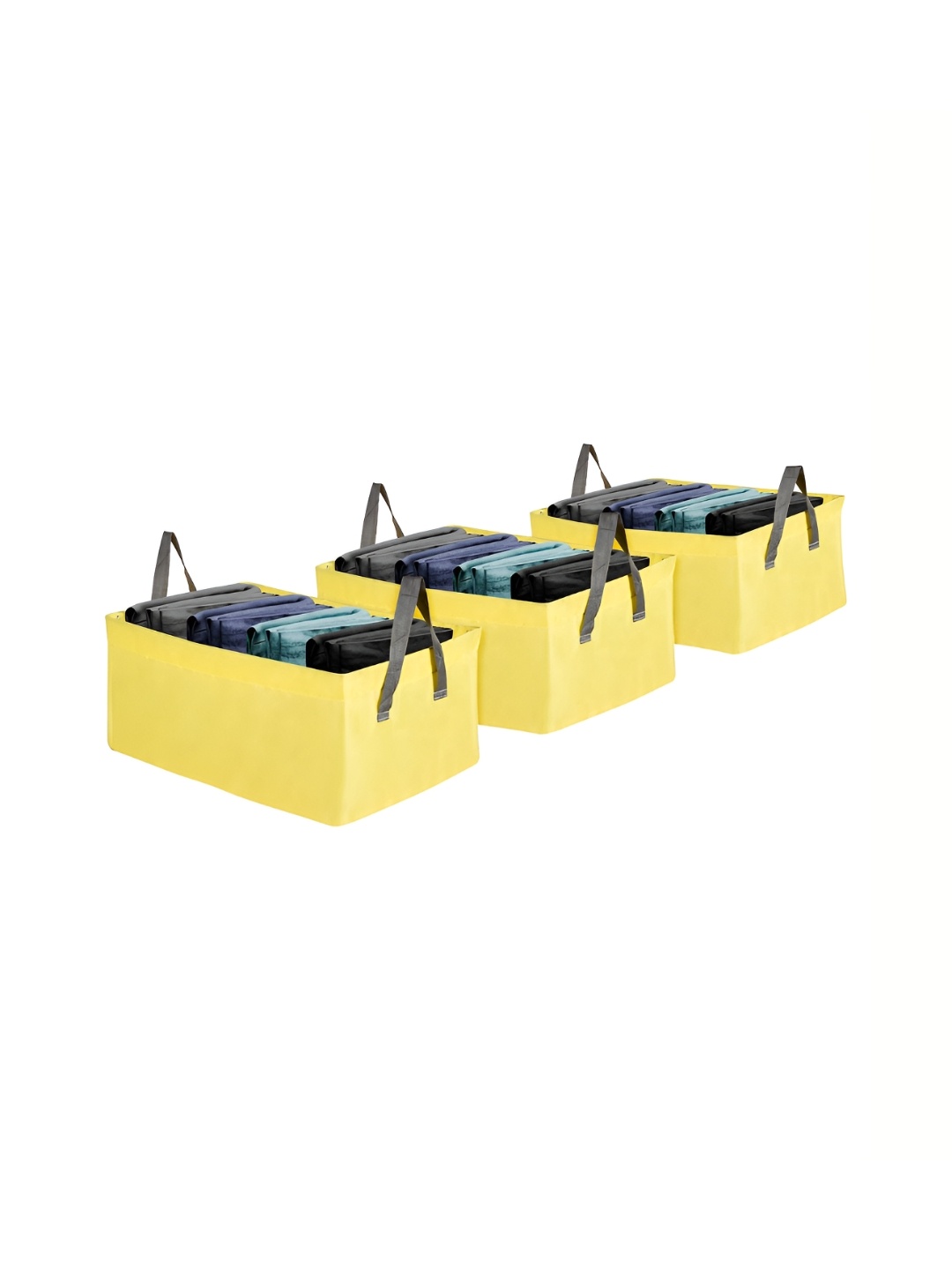 

Kuber Industries Yellow 3 Pieces Regular Drawer Organisers