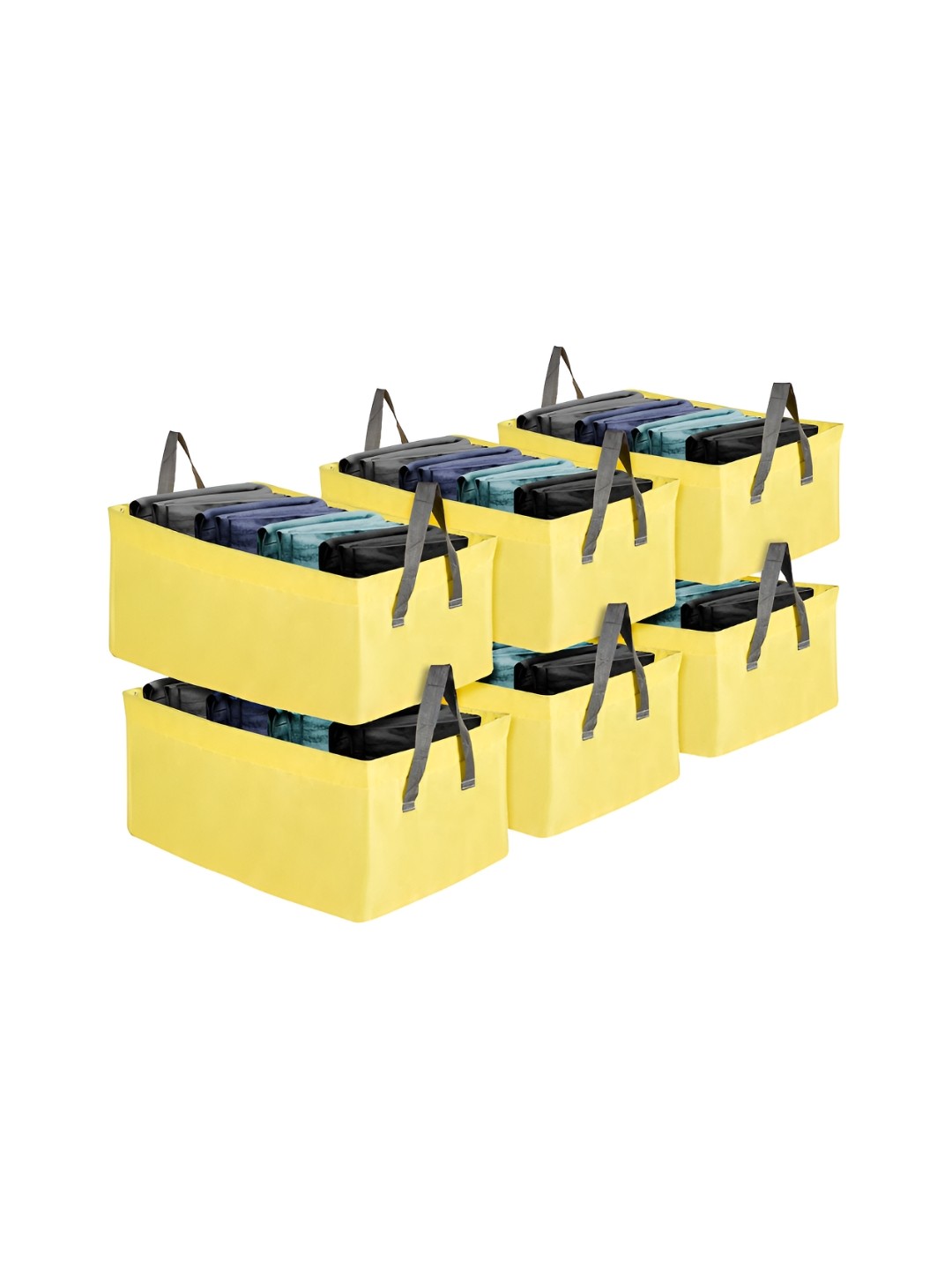 

Kuber Industries Yellow 6 Pieces Regular Drawer Organisers
