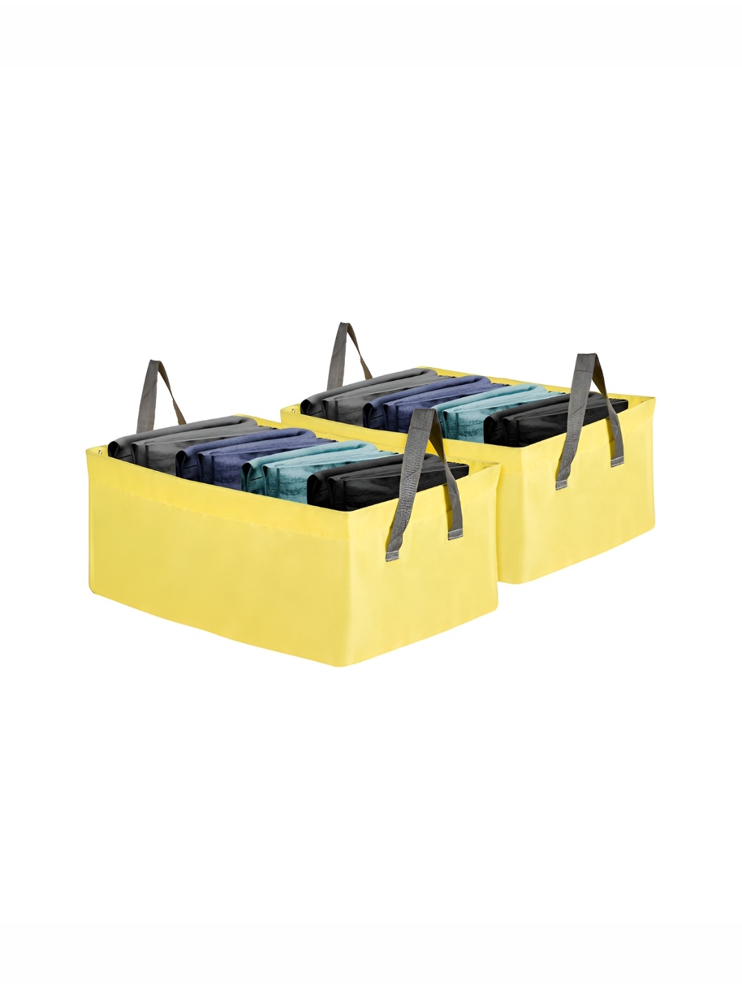 

Kuber Industries Yellow 2 Pieces Regular Drawer Organisers