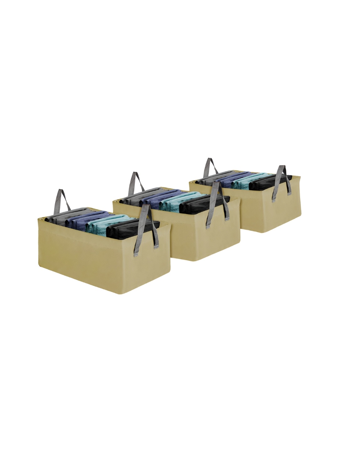 

Kuber Industries Brown 3 Pieces Multi-Utility Organisers