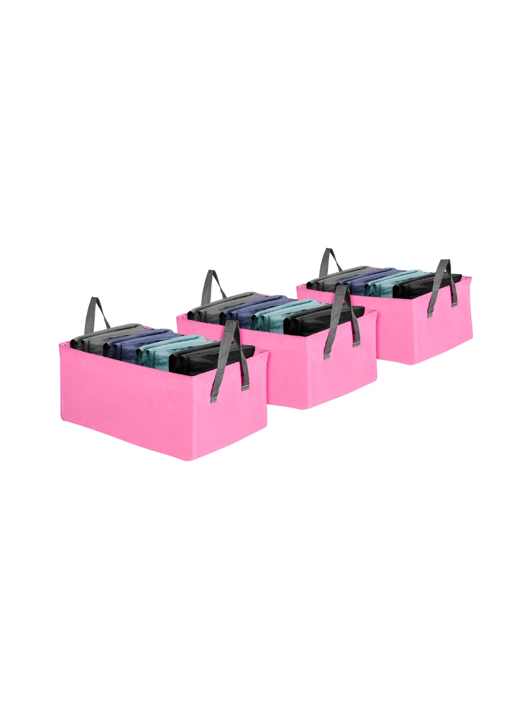 

Kuber Industries Pink 3 Pieces Regular Drawer Organisers