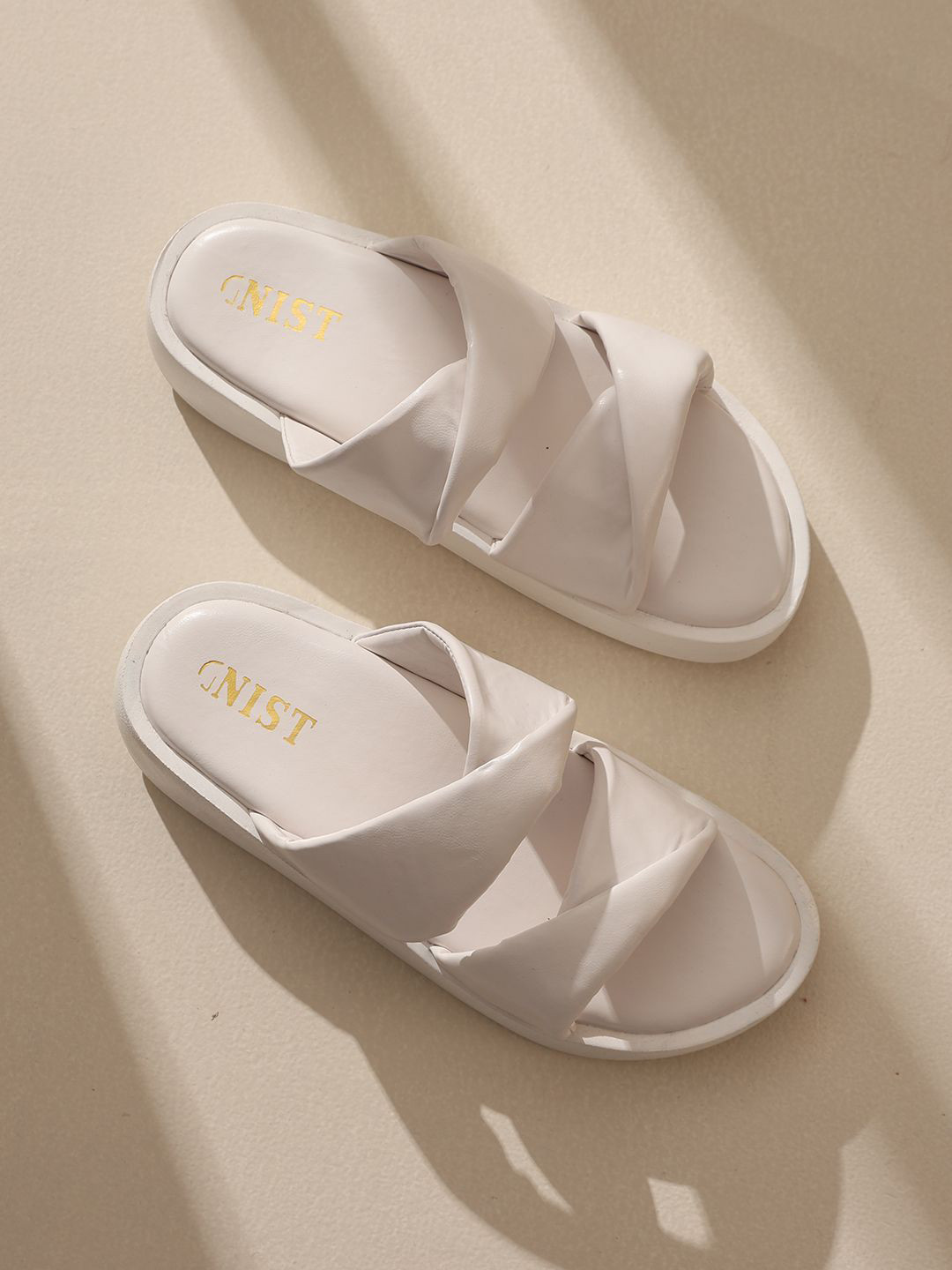 

GNIST Open Toe Platfrom Heels, White