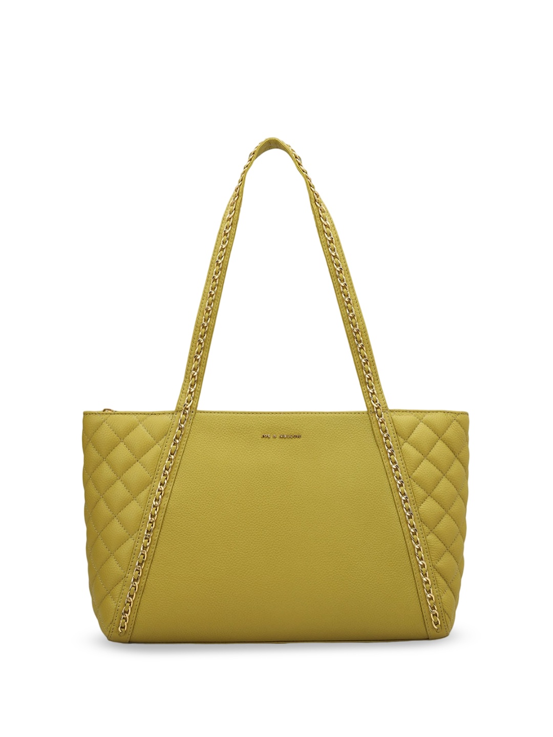 

Joe & Mellon Women Leather Structured Shoulder Bag with Quilted, Green