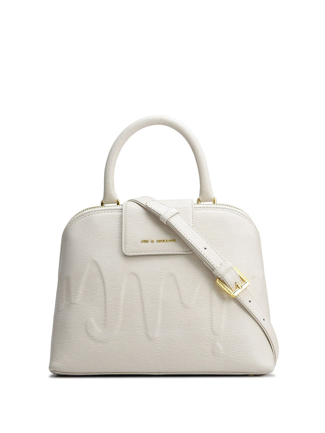 

Joe & Mellon Women Leather Structured Handheld Bag, White