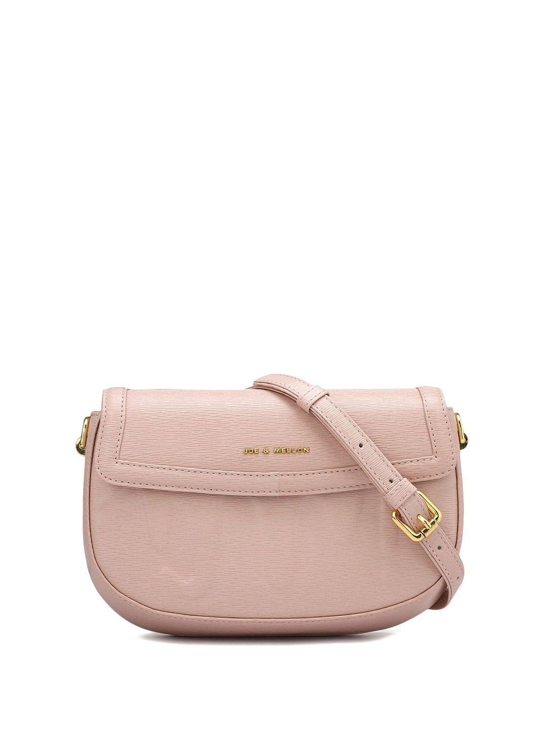 

Joe & Mellon Women Leather Half Moon Sling Bag, Pink