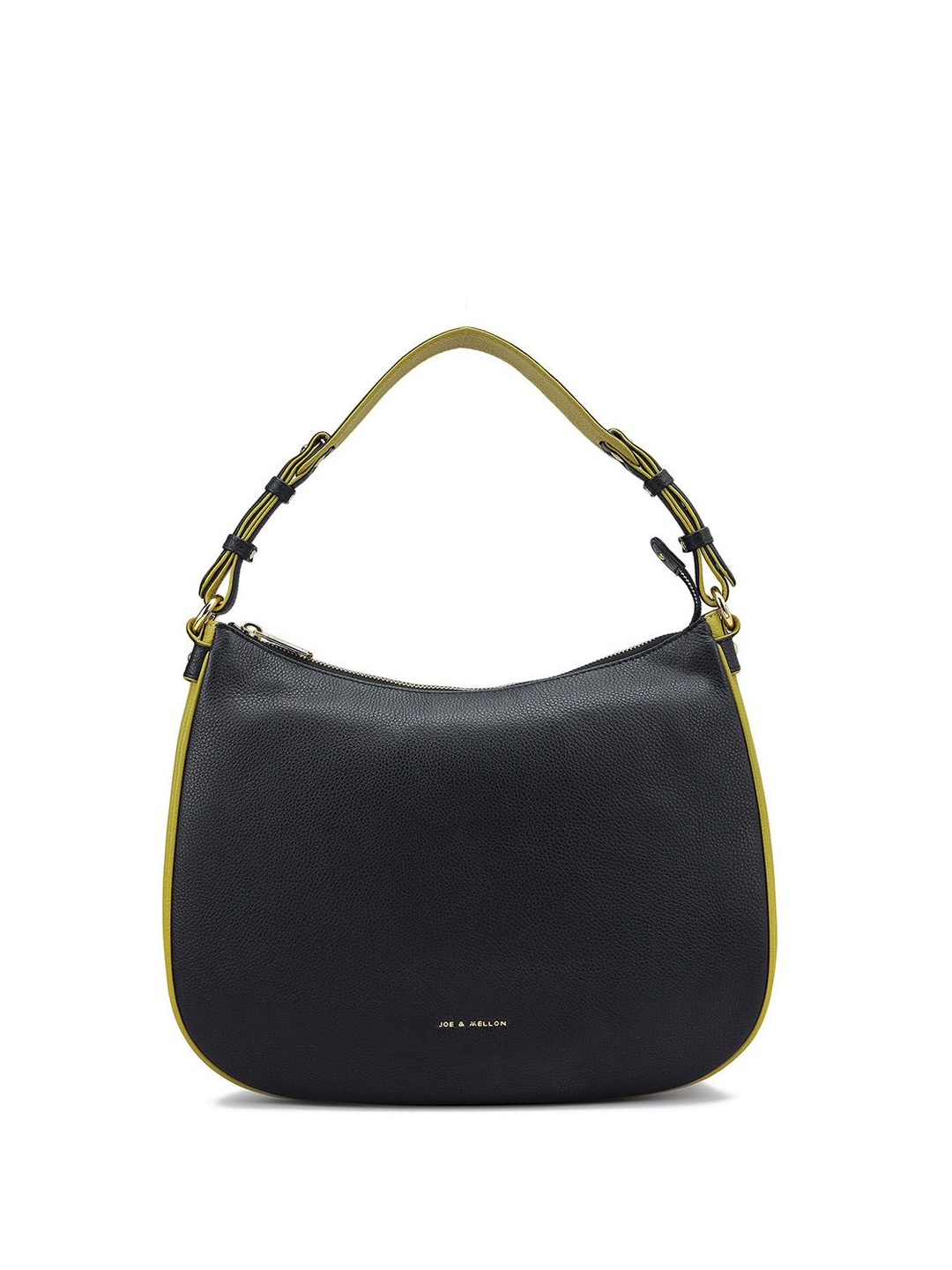 

Joe & Mellon Women Leather Structured Hobo Bag, Black