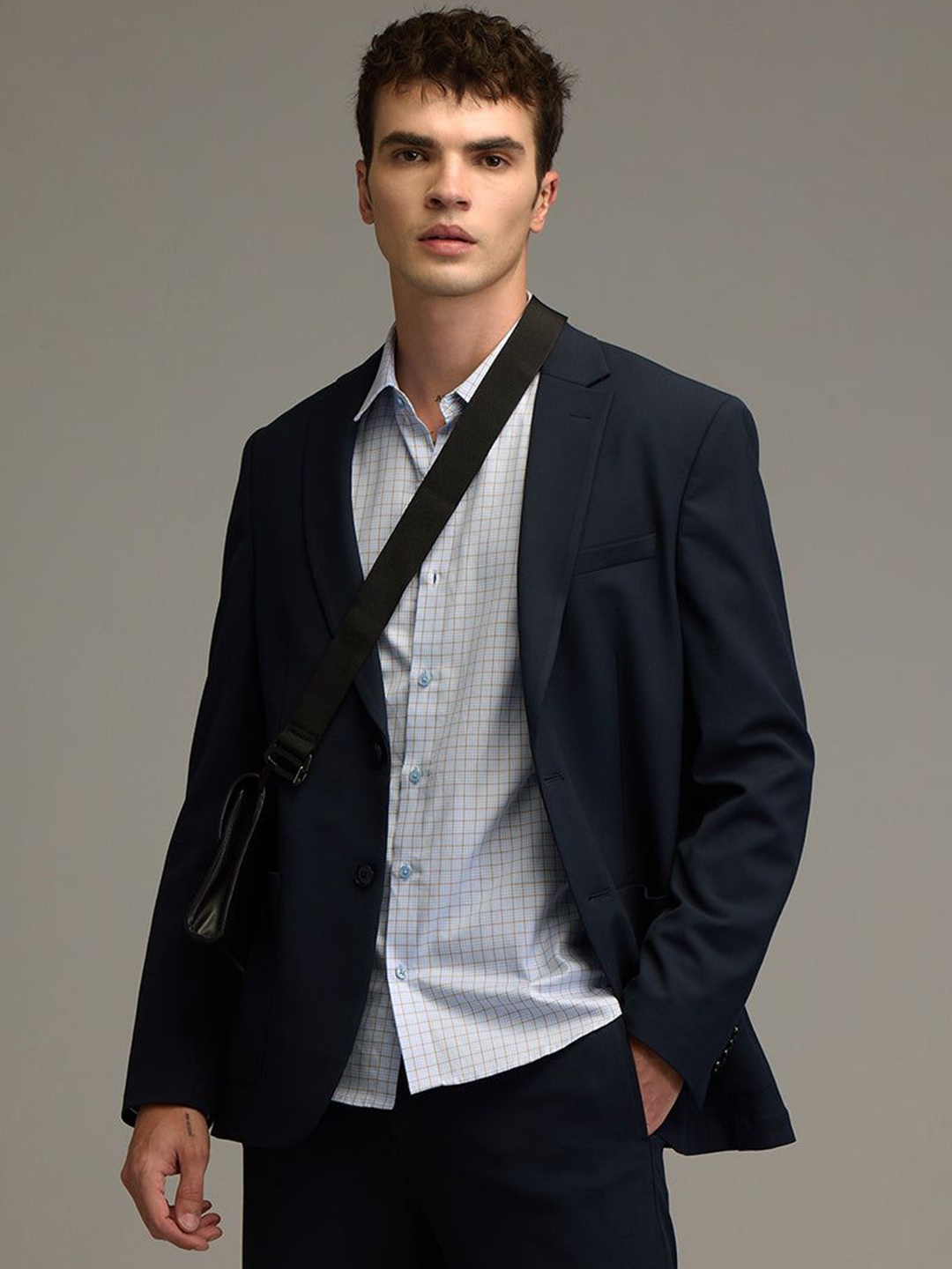

Snitch Slim Fit Single Breasted Blazer, Navy blue