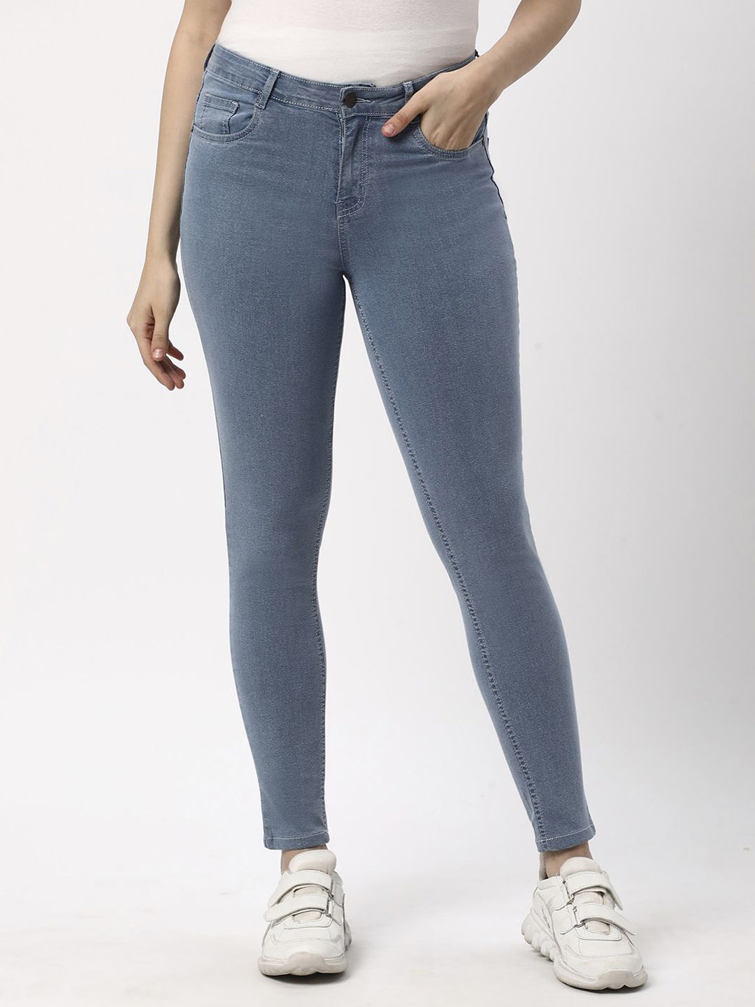 

R&B Women Skinny Fit Jeans, Blue