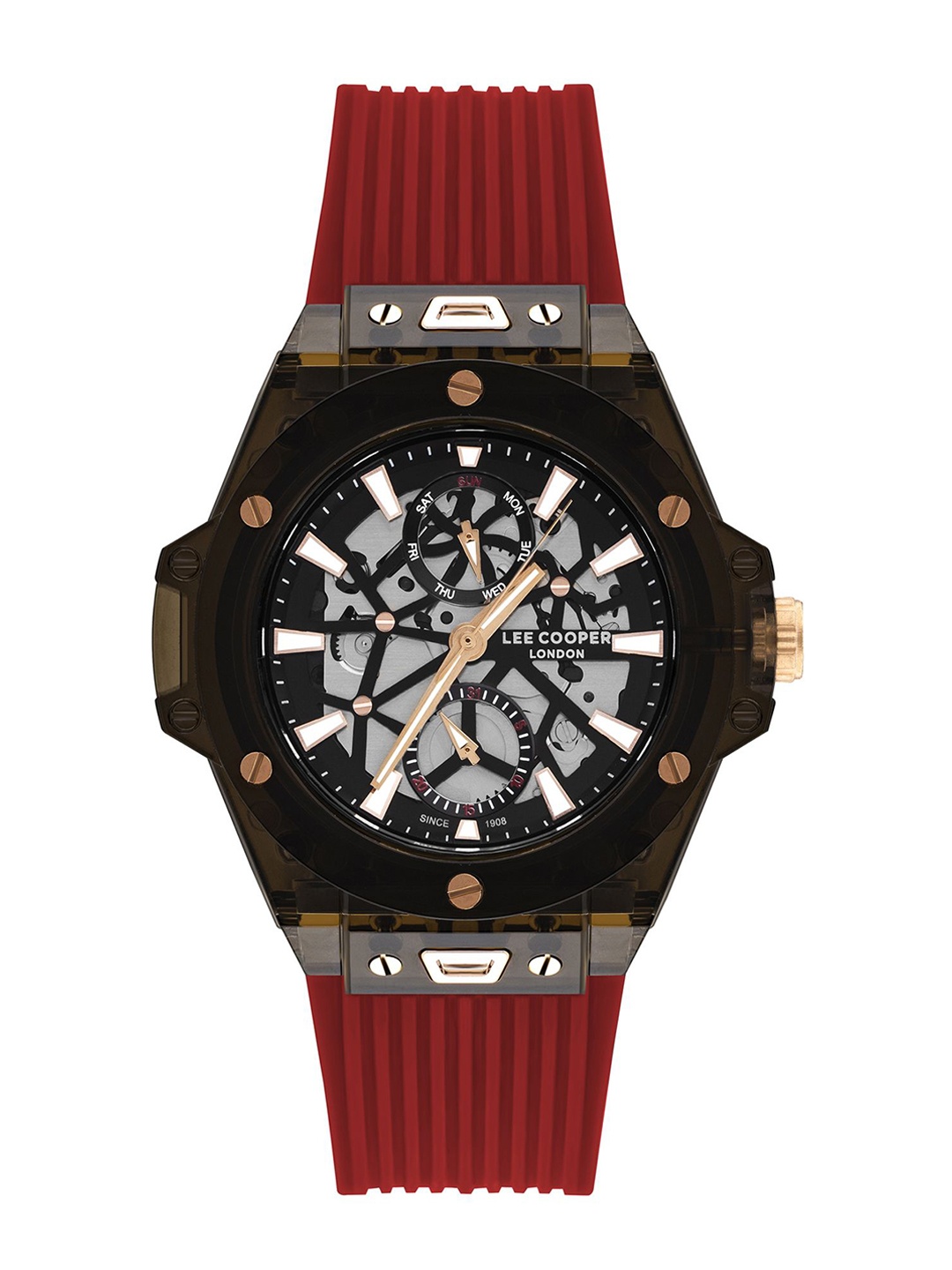 

Lee Cooper Men Dial & Straps Multi Function Automatic Motion Powered Watch LC07975.068, Grey