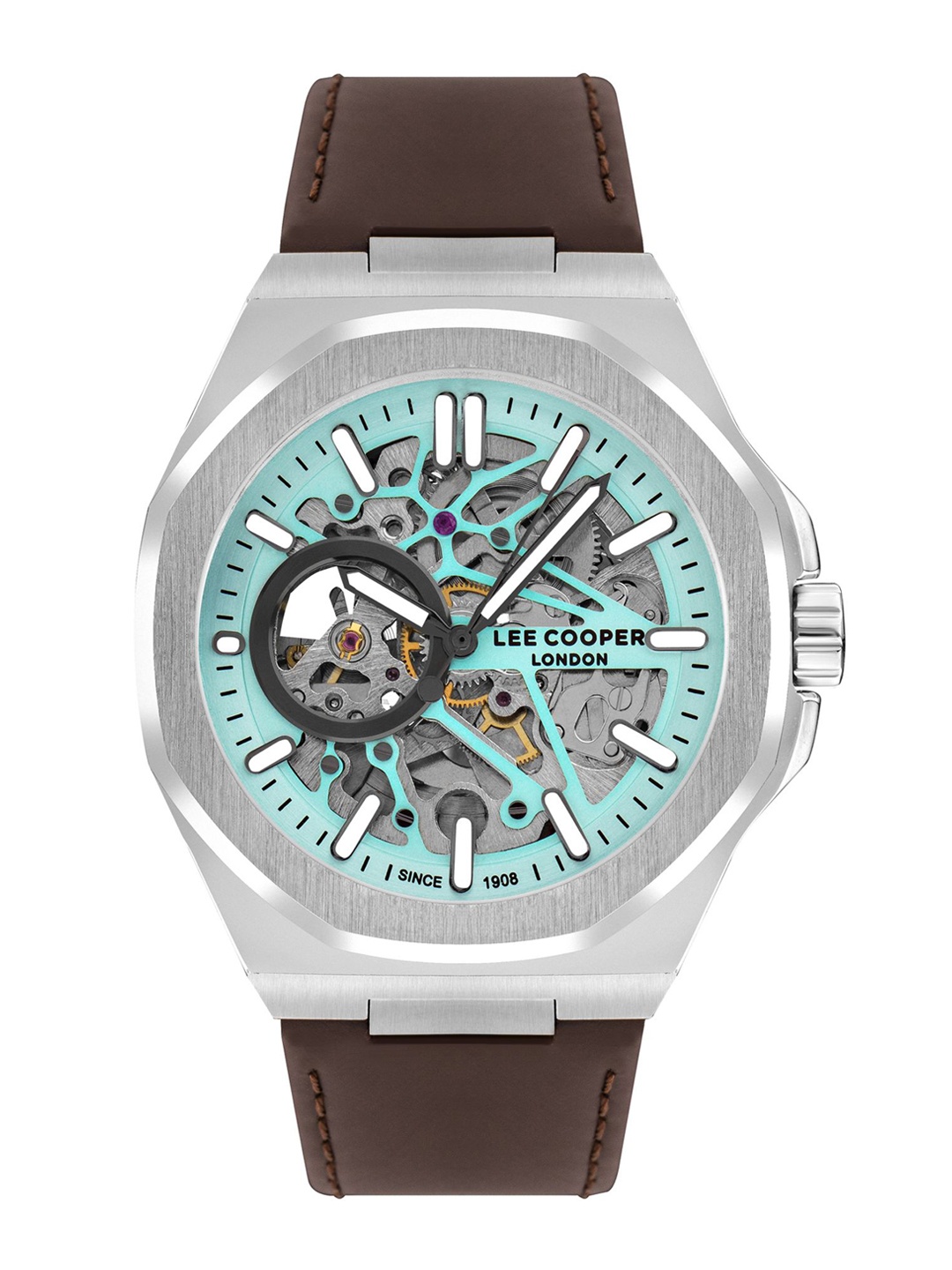 

Lee Cooper Men Dial & Leather Automatic Motion Powered Watch LC07978.391, Blue