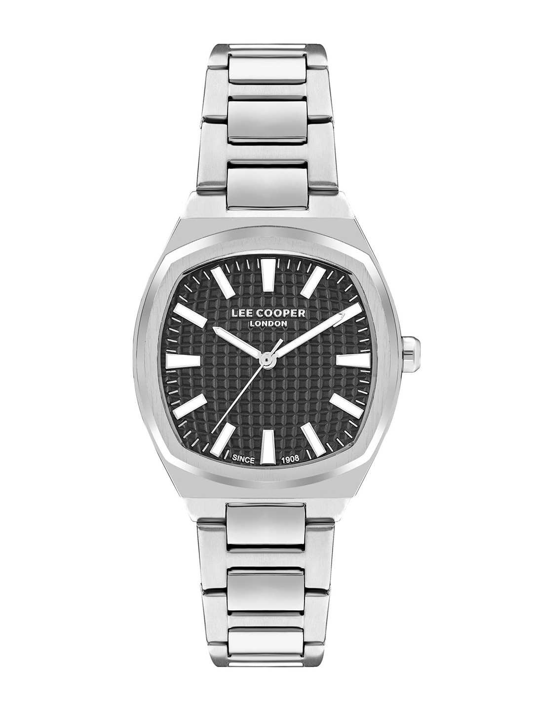 

Lee Cooper Women Brass Printed Dial & Stainless Steel Bracelet Style Straps Digital Watch LC07985.350, Black