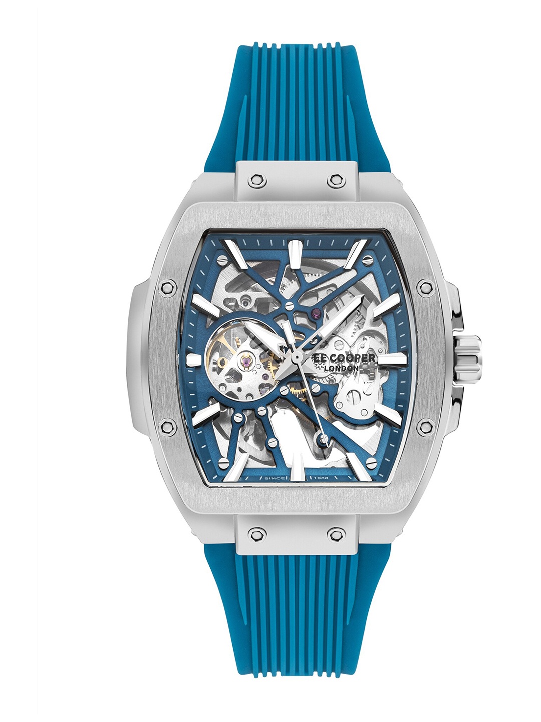 

Lee Cooper Men Brass Dial & Straps Digital Automatic Motion Powered Watch LC07979.339, Blue