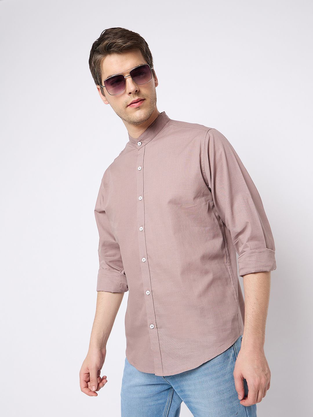 

Club York Men Solid Formal Shirt, Mauve