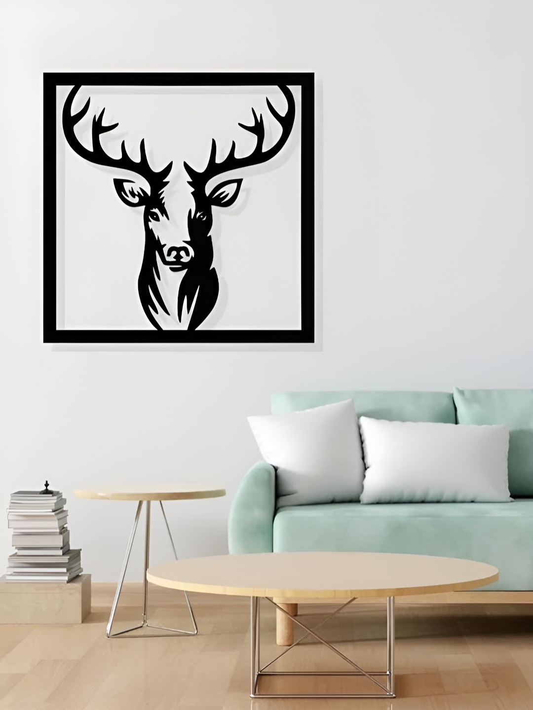 

ARTROOMS Black Deer Textured Metal Wall Hanging