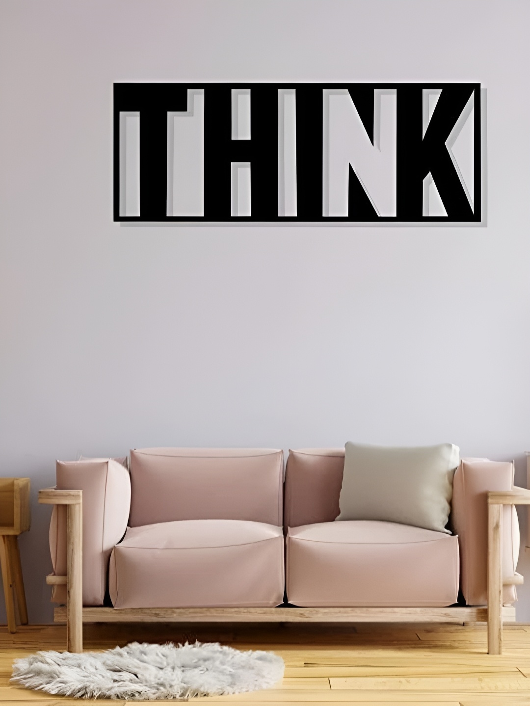 

Artrooms Think Metal Wall Art, Black
