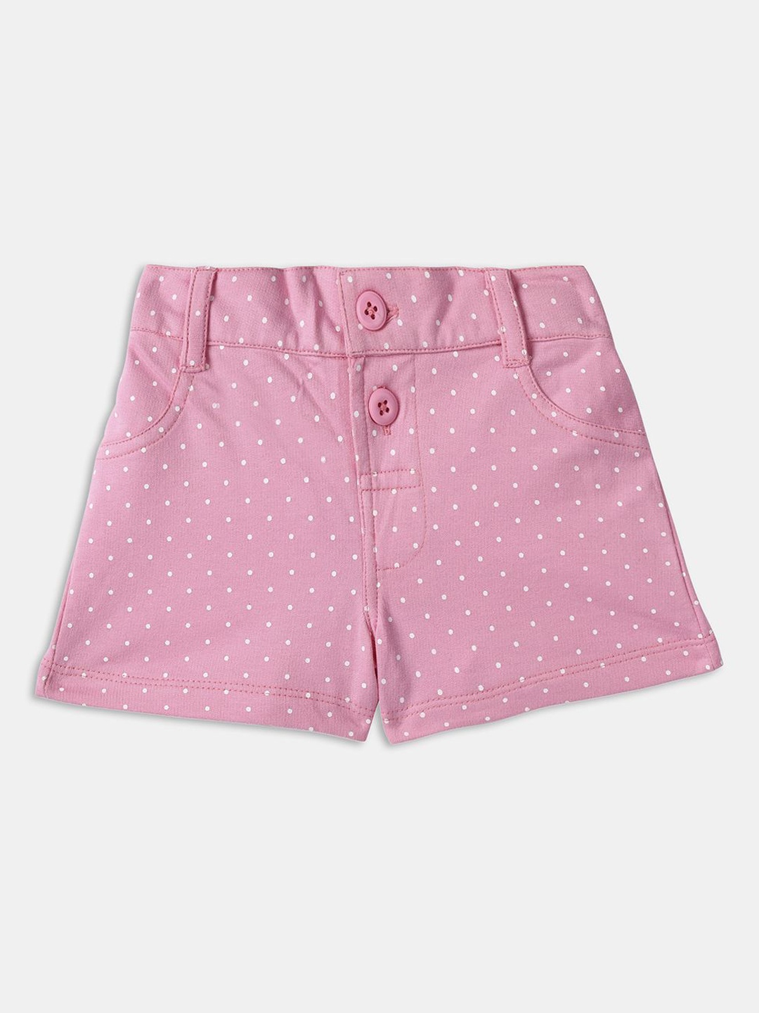

YK Girls Geometric Printed Pure Cotton Shorts, Pink