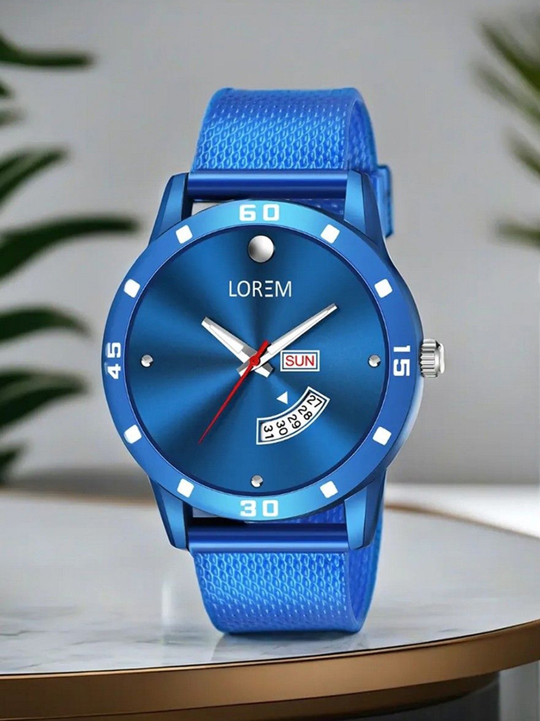 

LOREM Men Embellished Dial & Straps Analogue Watch-LR74-A, Blue