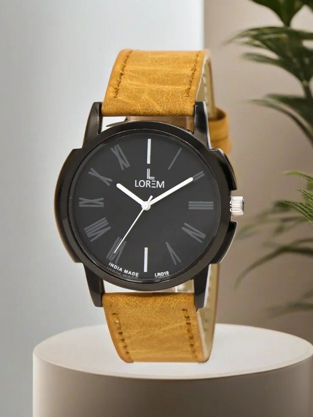 

LOREM Men Printed Dial & Straps Analogue Watch LR19-A, Brown