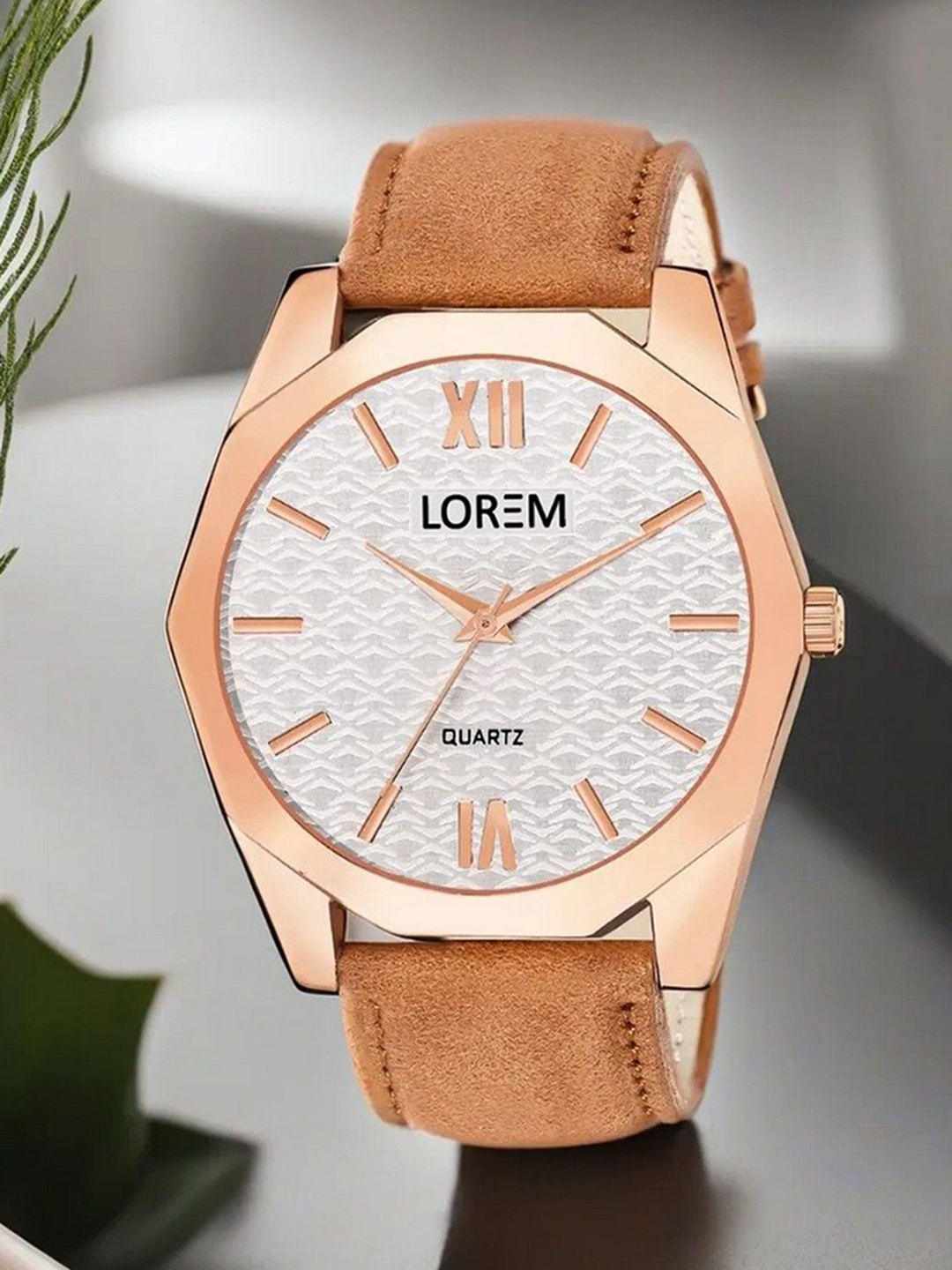 

LOREM Men Dial & Straps Analogue Textured Watch LR84-A, White