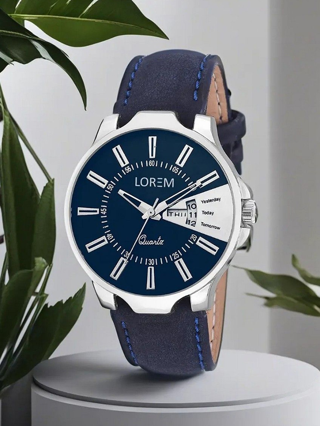 

LOREM Men Dial & Bracelet Style Straps Analogue Watch-LR23-A, Blue