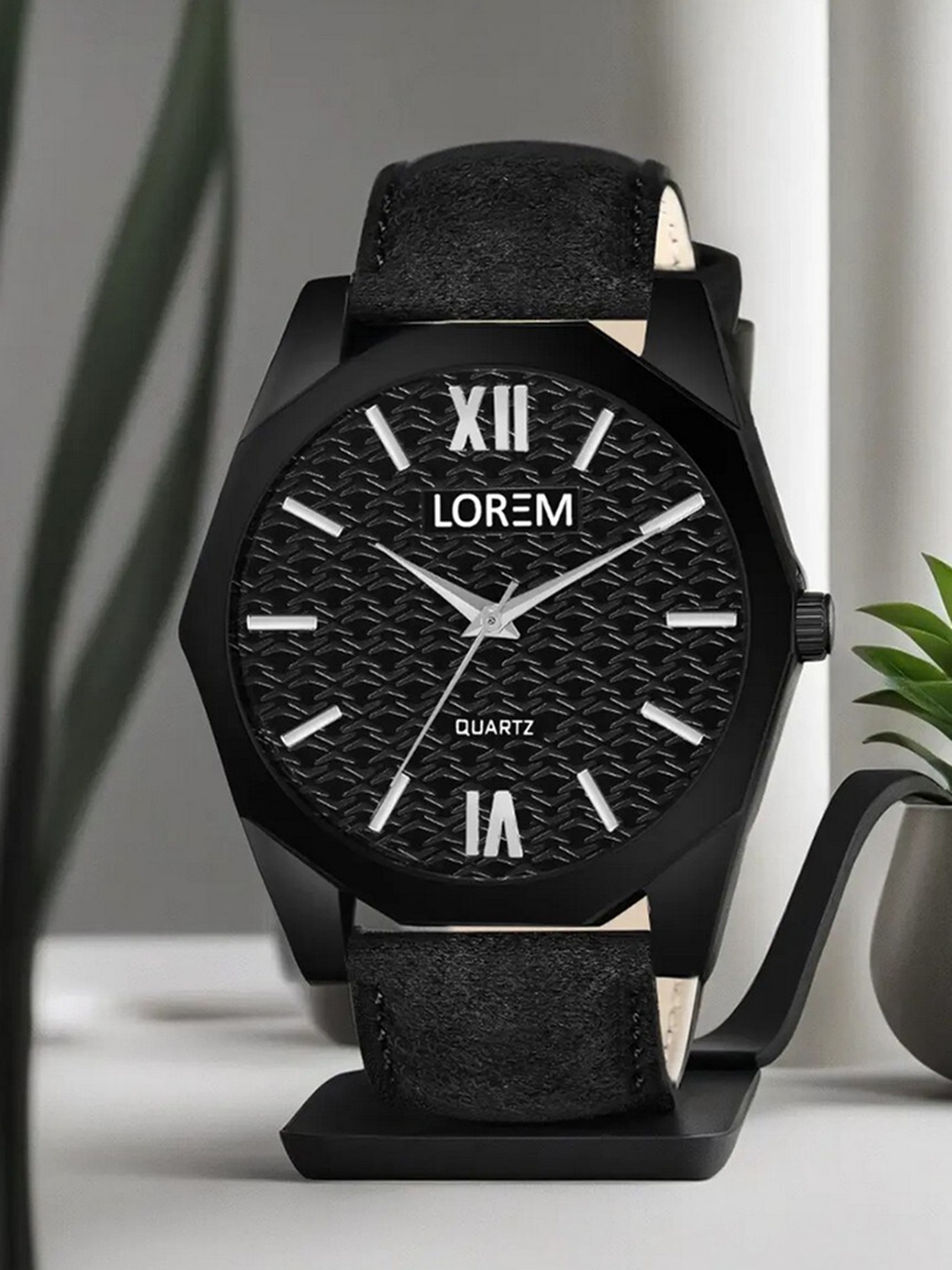 

LOREM Men Dial & Straps Analogue Watch LR82-A, Black