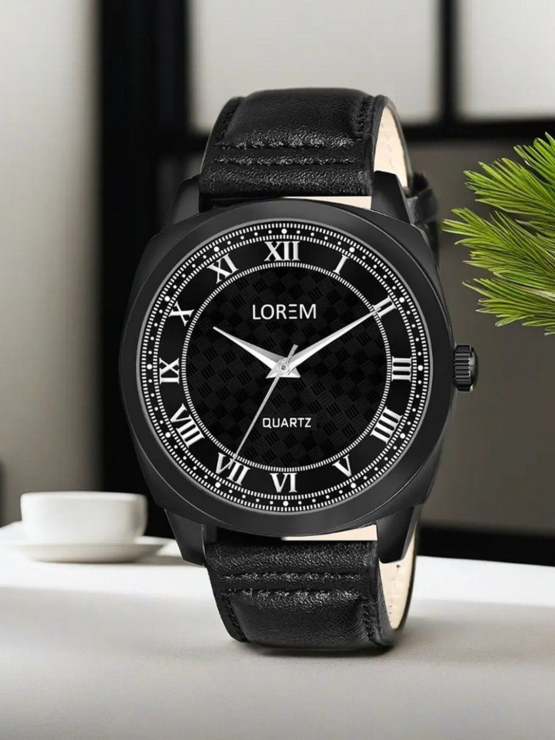 

LOREM Men Dial & Straps Analogue Watch LR88-A, Black
