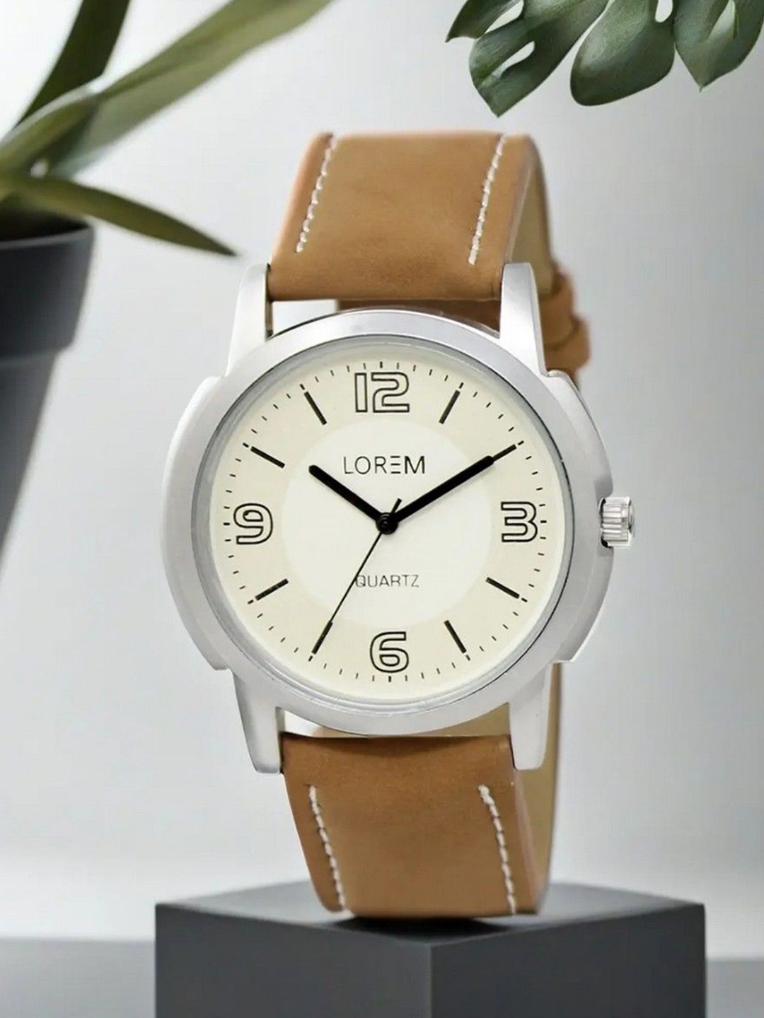 

LOREM Men Dial & Straps Analogue Watch LR16-A, Beige