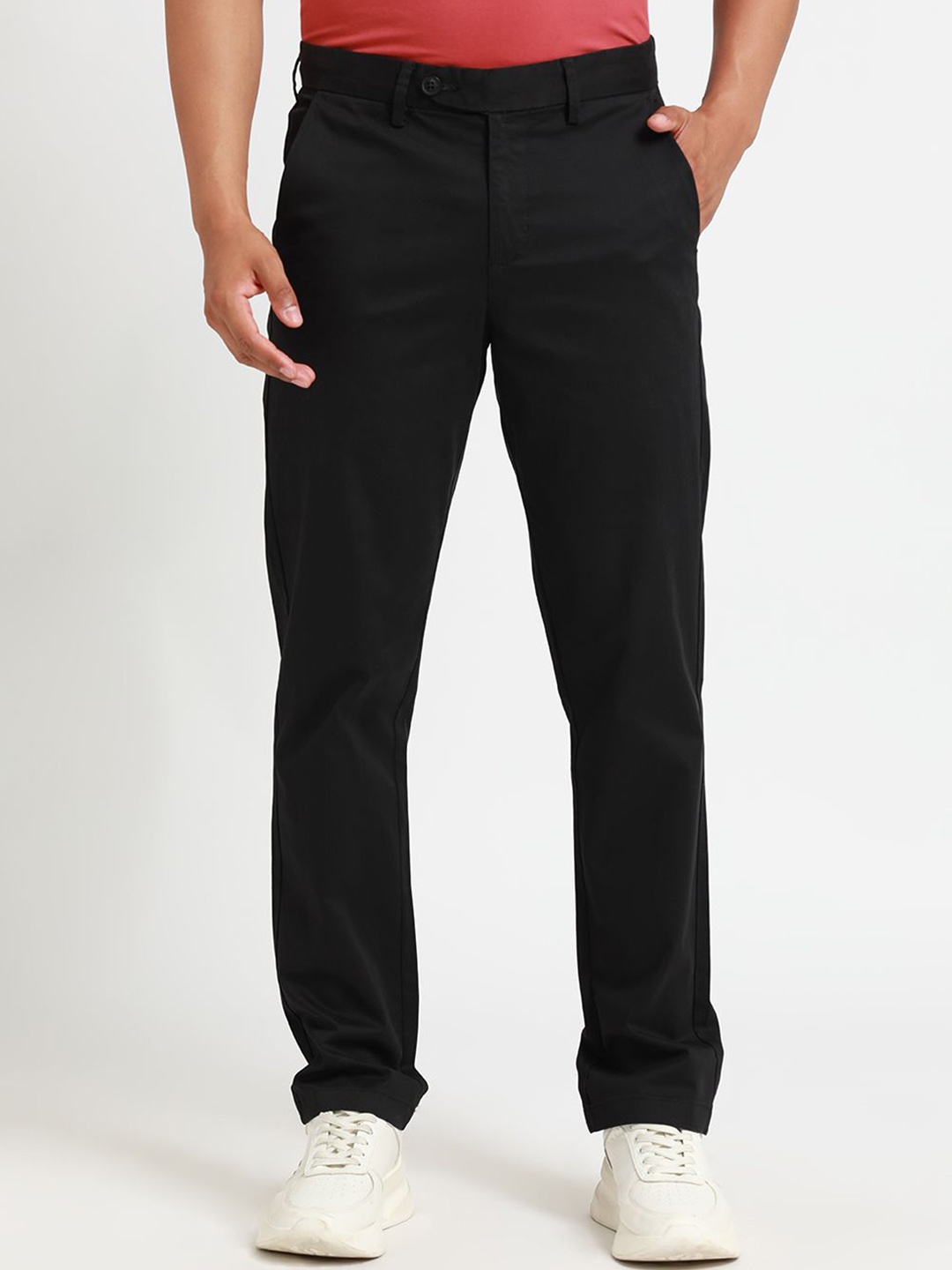 

Banana Club Men Relaxed Chinos Trousers, Black