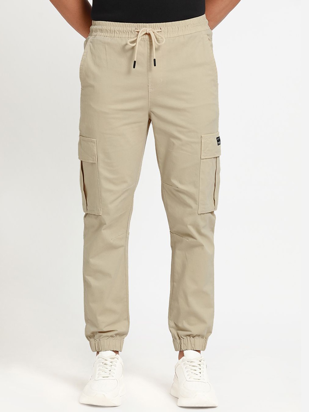 

Banana Club Men Relaxed Joggers Trousers, Cream