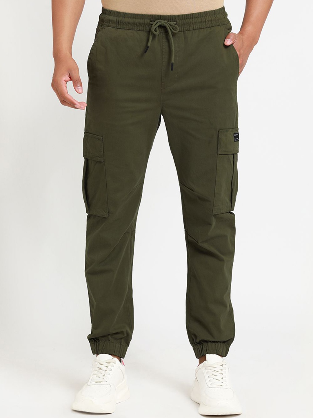 

Banana Club Men Relaxed Mid-Rise Joggers Trousers, Olive